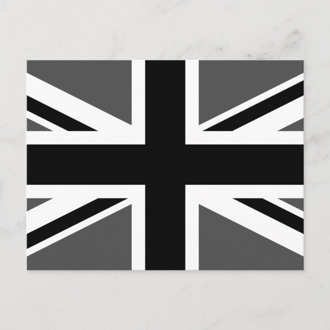 Carte Postale Union Jack noir et gris (Devant)