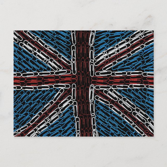Carte Postale Union Jack of Paperclips (Devant)