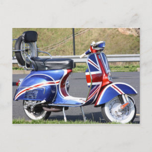 Carte postale Union Jack Scooter