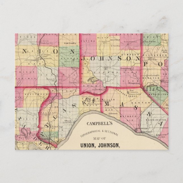 Carte Postale Union, Johnson, Alexander, Pulaski (Devant)