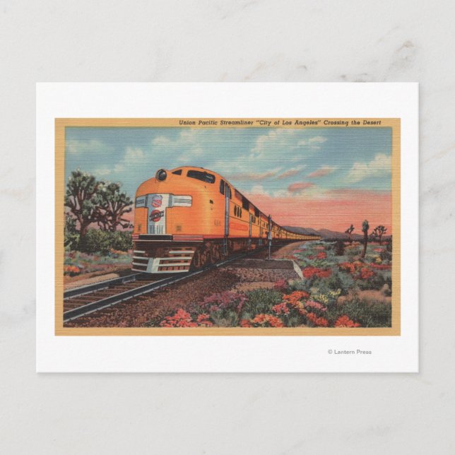 Carte Postale Union Pacific Train, Ville de L.A. (Devant)