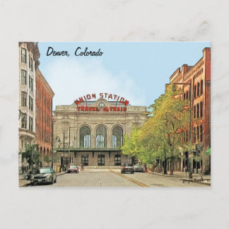 Carte Postale Union Station, Denver, CO, Voyage En Train