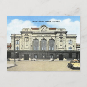 Carte Postale Union Station, Denver, Colorado Vintage