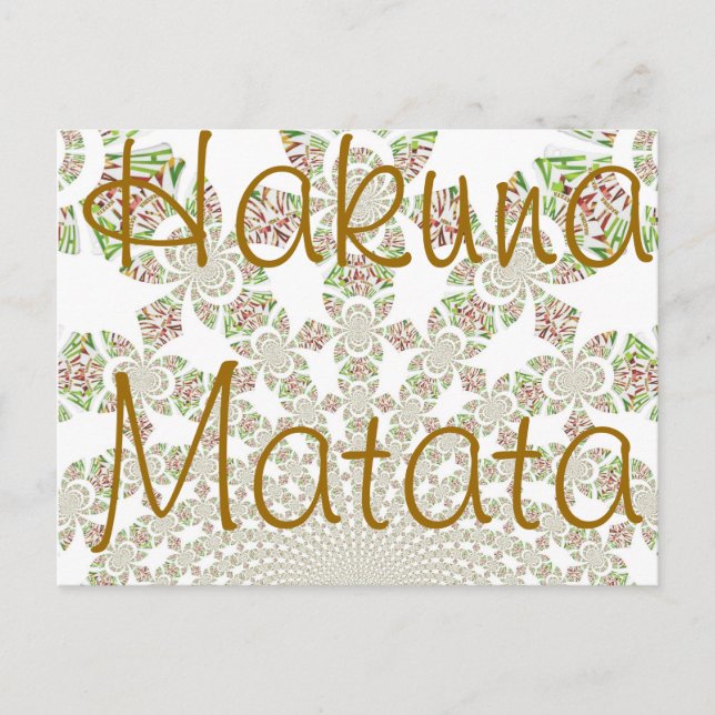 Carte Postale Unique Hakuna Matata Design : Vibes sereines (Devant)