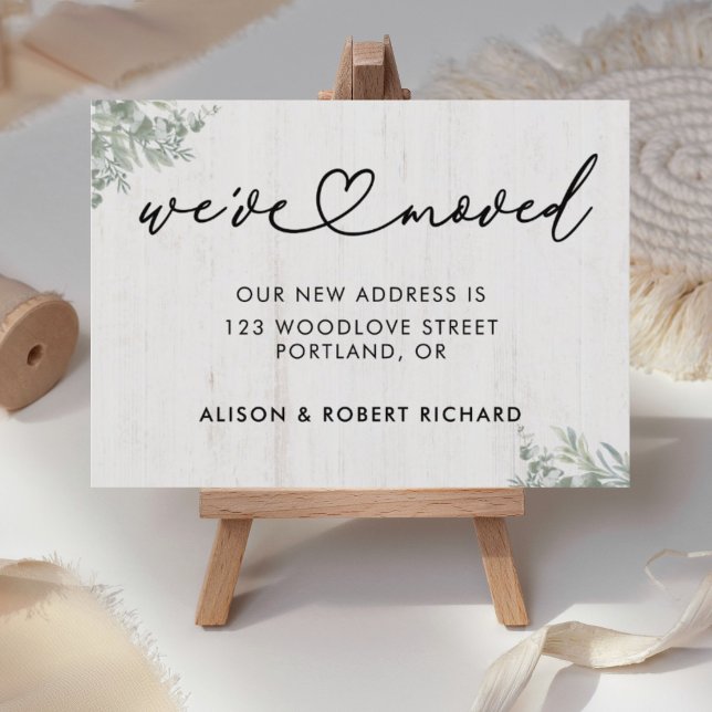 Carte Postale Unique Nous avons déplacé une nouvelle adresse Mov (Créateur téléchargé)