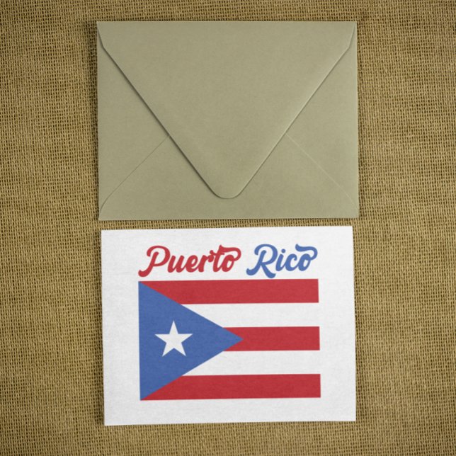 Carte postale unique Porto Rico Flag Faire-part (Unique Puerto Rico Flag Postcard)