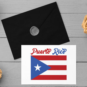 Carte postale unique Porto Rico Flag Invitation
