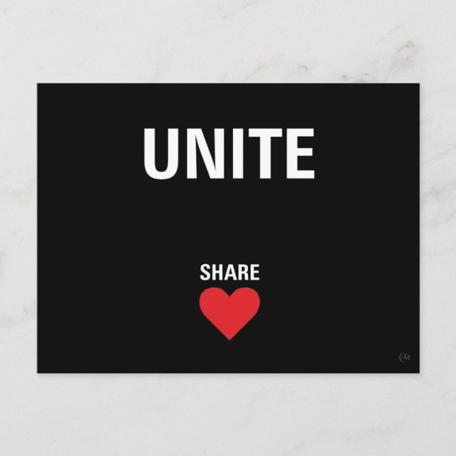 Carte Postale Unir la démocratie humanitaire (Devant)