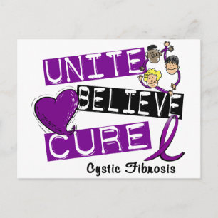 Carte Postale UNISSEZ CROYANCE GUÉRISON Fibrose Kystique
