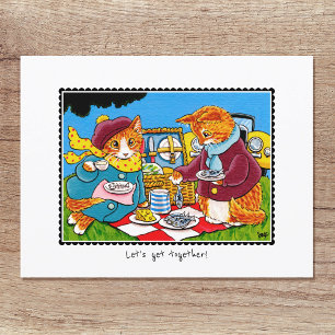 Carte Postale 'Unissons-nous' Kitty Cat Custom