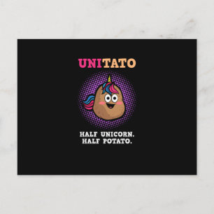 Carte Postale Unitato Demi Unicorn Demi Potato Funny Vegetable