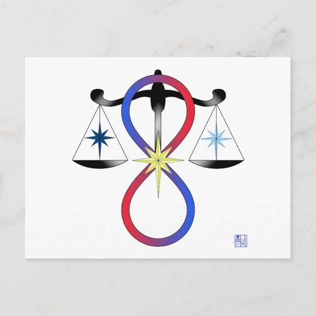 Carte Postale Unité religieuse Symbole de Dieu Spiritualité païe (Devant)