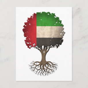 Carte Postale United Arab Emirates Drapeau Tree of Life Personna