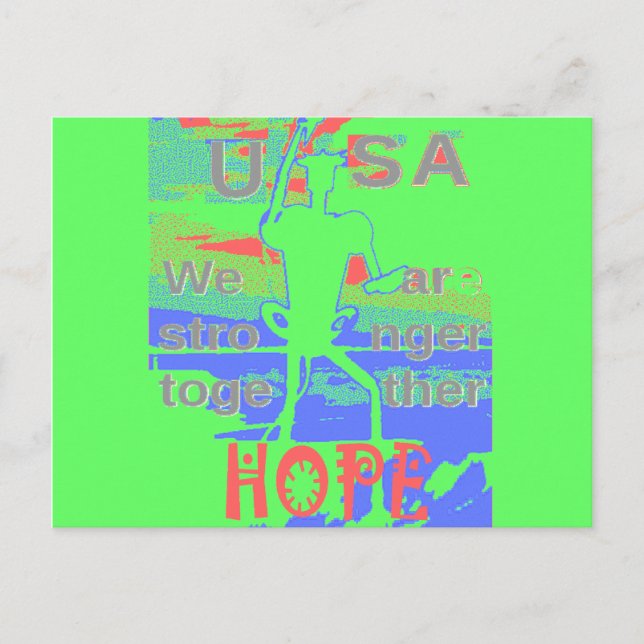 Carte Postale United in Hope : Forts Together - Vibrant USA (Devant)