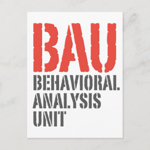 Carte Postale Unités d'analyse comportementale BAU