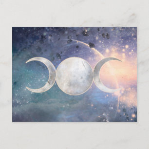Carte Postale Univers Triple Lune Céleste Goddess Moonstone