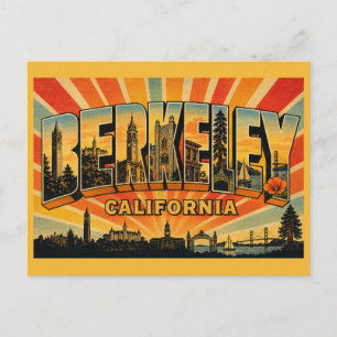 Carte Postale Université de Berkeley Californie Art Vintage
