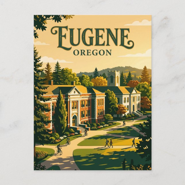 Carte Postale Université de l'Oregon États-Unis (Devant)