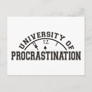 Carte Postale Université de Procrastination