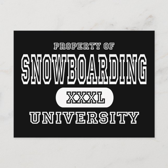Carte Postale Université de snowboard Dark (Devant)