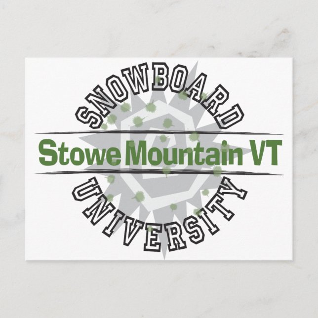 Carte Postale Université de snowboard - Stowe Mountain VT (Devant)