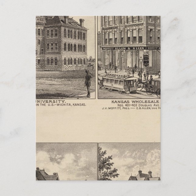 Carte Postale Université de Wichita, Kansas (Devant)