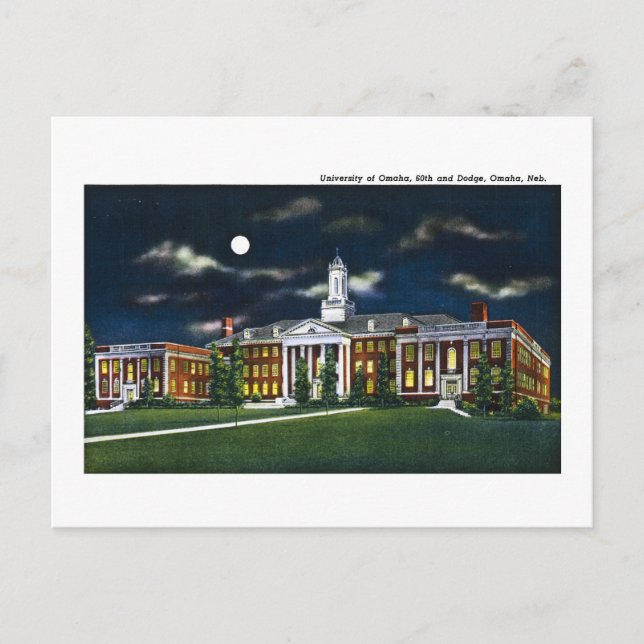 Carte Postale Université d'Omaha, Nebraska (Devant)