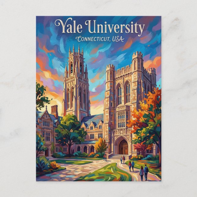 Carte Postale Université Yale Connecticut (Devant)