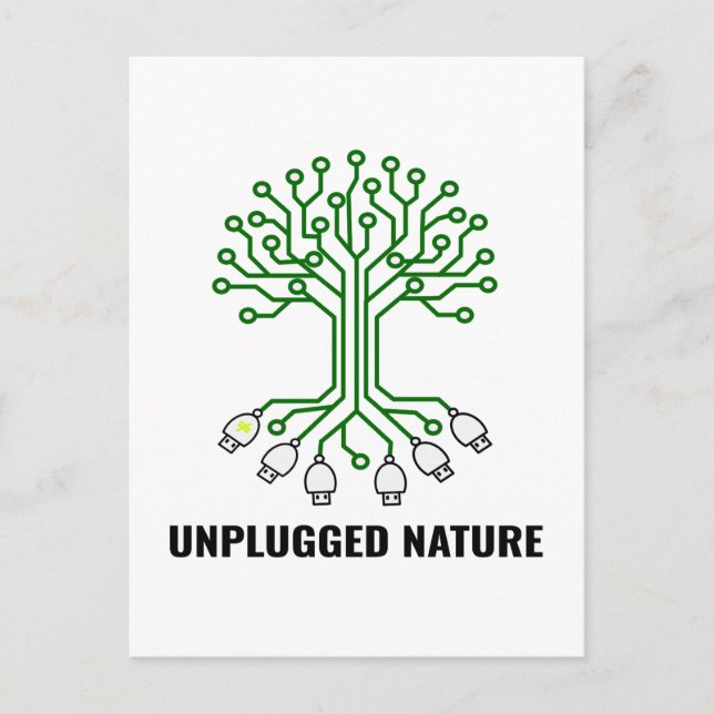 Carte Postale Unplugged Nature Circuit Tree USB (Devant)
