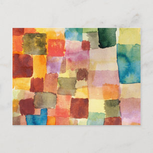 Carte Postale Untitled abstract water color squares - Paul Klee