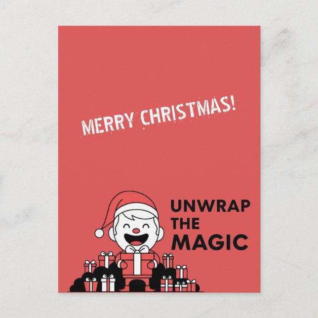 Carte Postale Unwrap the Magic Christmas (Devant)