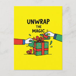 Carte Postale Unwrap the Magic Christmas Gift