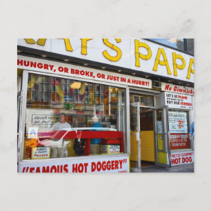 Carte Postale Upper West Side Hot Dog Shop New York City NYC