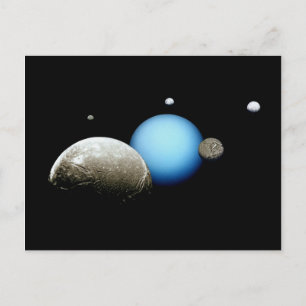 Carte Postale Uranus et lunes Planète de la NASA