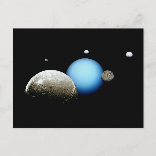 Carte Postale Uranus et lunes Planète de la NASA (Devant)