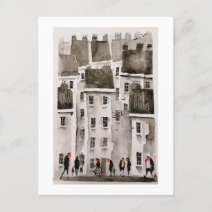 Carte postale Urban Dwellers Watercolor Art 2