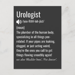 Carte Postale urologue définition drôle urologie