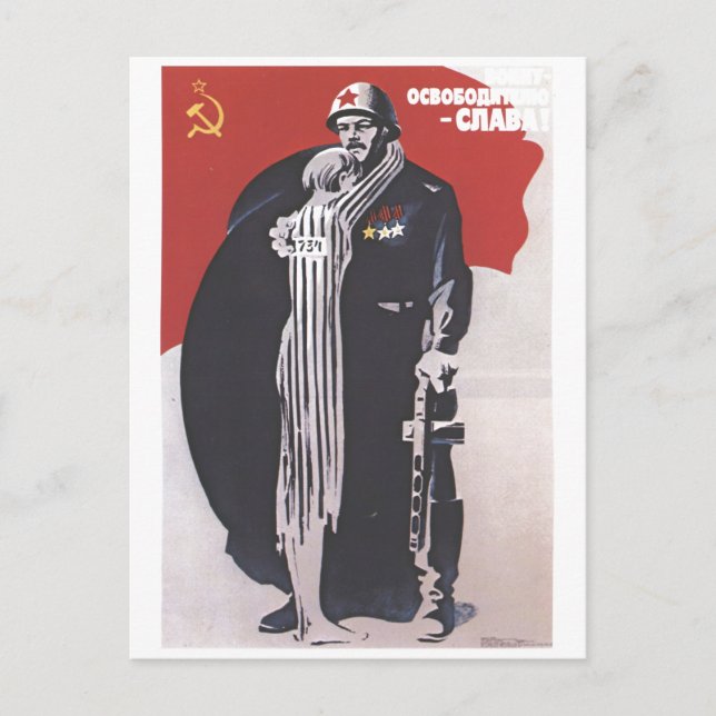 Carte Postale URSS CCCP Guerre froide Union soviétique Propagati (Devant)