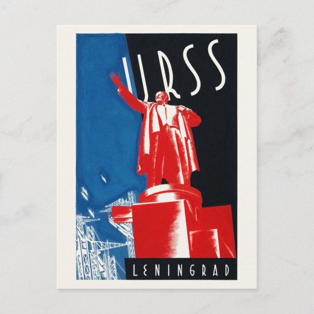 Carte Postale URSS Leningrad Poster vintage URSS 1932 (Devant)