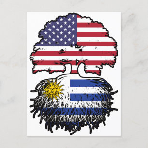 Carte Postale Uruguay Amérique uruguayenne drapeau des racines d