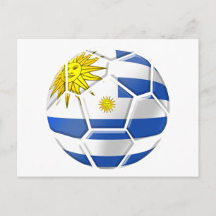 Carte Postale Uruguay La Celeste Uruguayen supporters de footbal