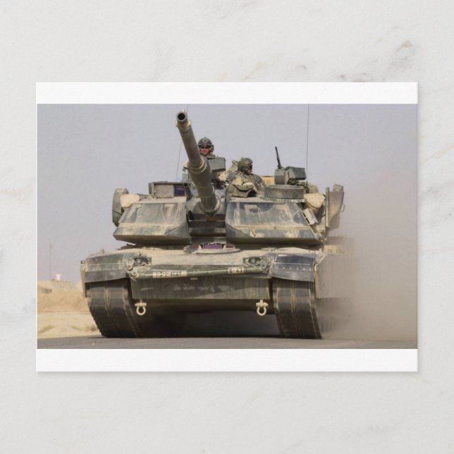 Carte Postale US_Army_M1A1_Abrams_main_combat_tank (Devant)