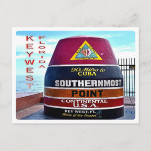 Carte Postale US Florida - Key West - Bouée à pointe la plus au 
