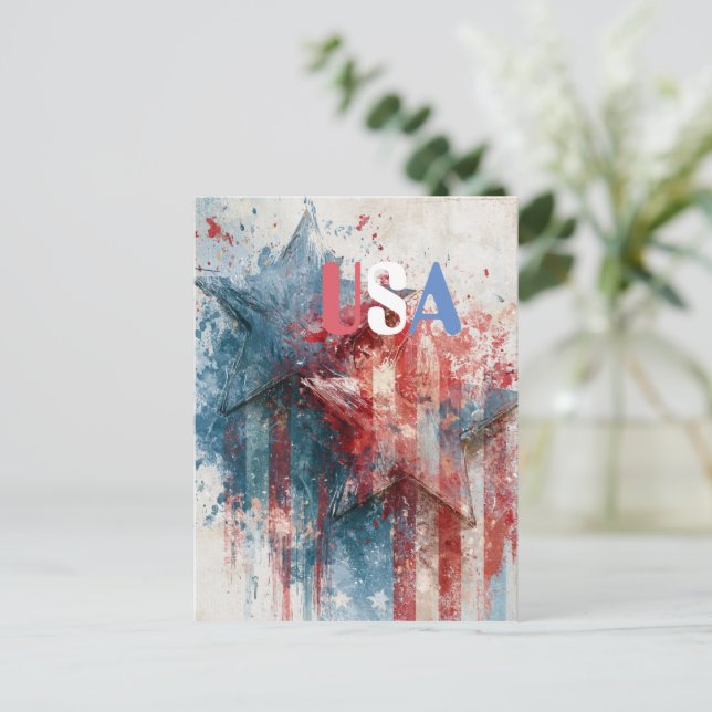 Carte postale USA (Debout devant)
