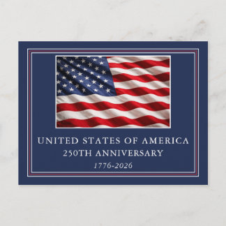 Carte Postale USA 250e anniversaire Élégant Patriotique