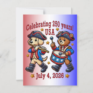 Carte Postale USA 250e Anniversaire Souvenir - Patriotique