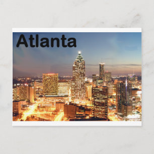 Carte Postale USA atlanta Downtown at night (St.K)