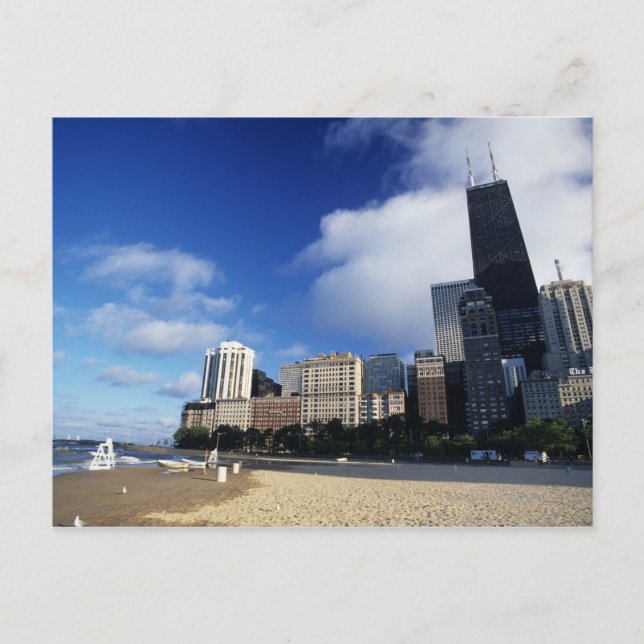 Carte Postale USA, Chicago, Illinois, Oak Street Beach et (Devant)