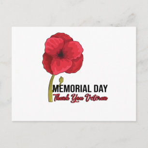 Carte Postale USA Coquelicot Coquelicot Jour du Souvenir Jour de