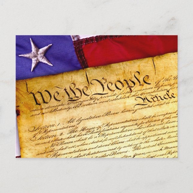 Carte Postale USA Drapeau We the People (Devant)